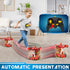 Transform Remote Control Car Robot, 1:18 Scale Police Car with Flashing Light, 360 Degree Rotating Drifting