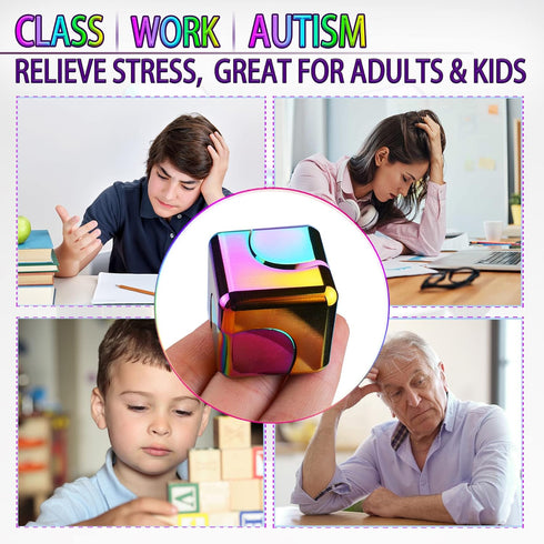 Fidget Spinner Toys Cube Adults Metal Fidgets Cool Stuff Desk Gadgets Office Toy for Teen Boy Small Anxiety Figette