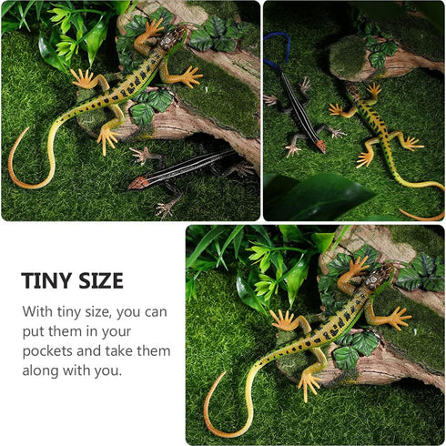 NUOBESTY Lizard Figurine Fake Plastic Lizard Toy Action Figure, Reptile Toy for Collection and Education (Green)