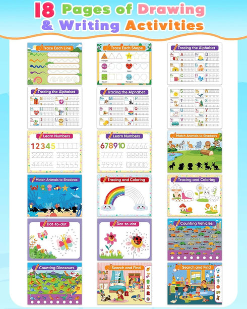 3 4 3-5, Toddler Busy Book Preschool Learning Activities, Montessori Educational Toys for year old Boy Girl Gifts