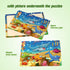 SYNARRY Wooden Jigsaw Puzzles for Kids Age 3-5 - 4 Pack 24-40 Pieces Educational Learning Toys Gift Set