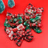 JIAHANG Christmas Hair Bow Clips in Pairs, Festival New Year Floral Printed Alligator Clips with Snowflake 10PCS for