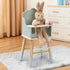 18 inch 18 inch Pithfor Wooden Baby Doll High Chair, Baby Doll Furniture, Fits Up to Dolls, Doll Accessories - Green