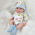 Reborn Baby Boy Doll, 10 Inch Anatomically Correct Realistic Silicone Vinyl Baby Doll Gift Set for Kids 3+