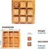 Wooden XO Blocks Tic Tac Toe Board Game by BSIRI - Ideal for Kids and Family Game Night, Unique Gifts