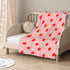 Pink Strawberry Baby Blanket - Super Soft Swaddle for Boys Girls - Cozy Receiving Blanket Stroller Throw 40x30 in for