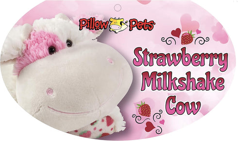 Pillow Pets Sweet Scented Strawberry Cow Plush Toy