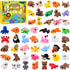 JOICEE 50 Pcs Mini 3D Printed Animal Figurines Set, Articulated Flexible Fidget