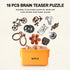 16pcs Metal Brain Teaser Puzzles Disentanglement Puzzles Metal Wooden Brain Teaser Puzzle Logic Metal Puzzle for Adult