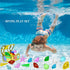 MGparty 24pcs Set Summer Swimming Diving Gem Pool Toys Colorful Diamonds with Pirate Treasure Chest Toy Underwater Toys