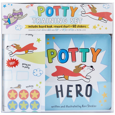 C.R. Gibson BTBB-24938 Hero Board Book, Wall Reward Chart, and Sticker Potty
