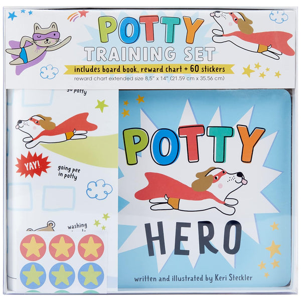 C.R. Gibson BTBB-24938 Hero Board Book, Wall Reward Chart, and Sticker Potty