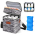 PIIOSER Breastmilk Cooler Bag with Ice Pack, Fits 6 Baby Bottles Up