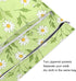 Burbuja 2 Pack, 2 Daisies in Green Wet Dry Bags for Baby Cloth Diaper Waterproof Reusable Wet Bag with Zippered Pockets