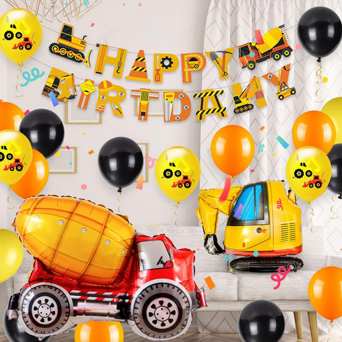 SOIAODRAH 5 Construction Birthday Party Supplies Years Old,Construction Balloons Construction Party Balloon Garland Kit