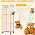 Belveora 3 Stuffed Animal Storage Organizer, Wooden Plushies Toy Zoo Holder with Wheels, Large Capacity Storage Tower