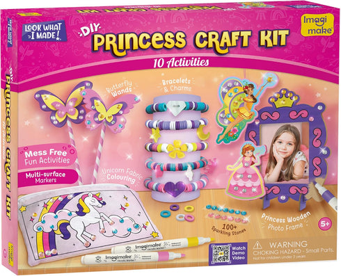 Imagimake Princess Craft Kit | 10 Mess-Free DIY Activities | Bracelet Making