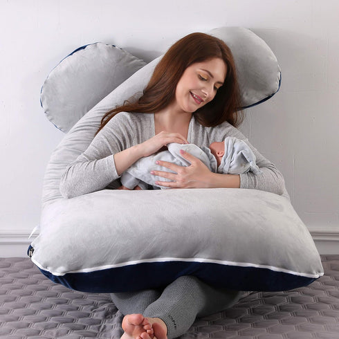 55 inches Amagoing Pregnancy Pillows for Sleeping, U Shaped Maternity Full Body Pillow for Pregnant Women with Hip