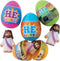 Fun Express Prefilled Easter Eggs 12 Pack - Christian Gifts for Kids