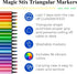 The Pencil Grip Magic Tri Stix, Non-Toxic Washable Markers For Kids, 36 Assorted Stix Markers