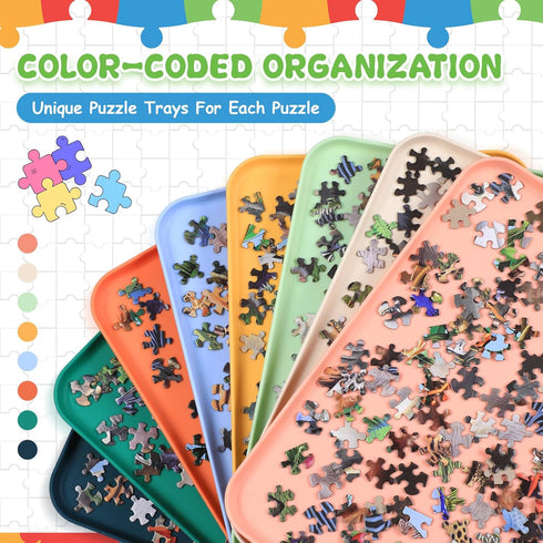 8 15'' 10.5'' 2000/3000/5000/6000 Pcs x Extra Large Puzzle Sorting Trays Stackable Puzzle Trays for Sorting Piece