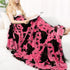Cute Hot Pink Blanket for Kids - Soft Strawberry Pink Small Girls Toddler Blanket, Cow Print Gifts for Birthday Holidays