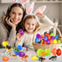 24 Pack Shemira Easter Eggs Filled with Animal Dinosaur Toys, Easter Basket Stuffers Fillers, Easter Goodie Bag