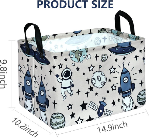 Rec Toy Box Chest Kids Hamper Storage Basket Collapsible Organizer Bin Gift Baskets for Home/Dorm/Kitchen/Pet/Office/Closet/Shelf