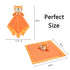 Pro Goleem Fox Security Blanket, Orange Soft Baby Lovey Unisex Snuggle Toy Stuffed Animal for Newborns