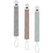 Ali+Oli Linen Strap Pacifier Clip Set of 3 (Forest) for Newborn Pacifiers & Teethers, 10" x 1" Binky Clips
