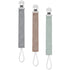 Ali+Oli Linen Strap Pacifier Clip Set of 3 (Forest) for Newborn Pacifiers & Teethers, 10" x 1" Binky Clips