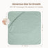 2-Pack 100% Leafy,32" 32") Konssy Muslin Hooded Baby Towels, Cotton, Ultra-Soft & Absorbent Baby Bath Towels with Hood