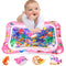 Infinno Premium Baby Water Play Mat, Tummy Time Toy for Infants and Toddlers, Strengthen Muscles, Pink Theme