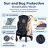 RORORARRI Large Stroller Sunshade & Rain Cover-Protect Your Baby Stroller from Sun, Rain, Wind, Dust-Built in Mosquito