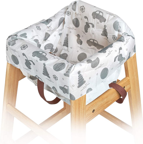 Disposable High Chair Covers for Restaurant and Home - 10 Pack for Baby Kids Toddlers to Protect Against Germs