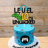 Level 10th Unlocked Cake Topper, Happy 10th Birthday Level Up Cake Decoration, Video Game Controller Play Game Theme, Boy’s Tenth Birthday Party Supplies