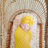 Baby Girl Newborn Receiving Blanket with Matching Bow Hat and Mittens Set, Baby Swaddle Shower Gift