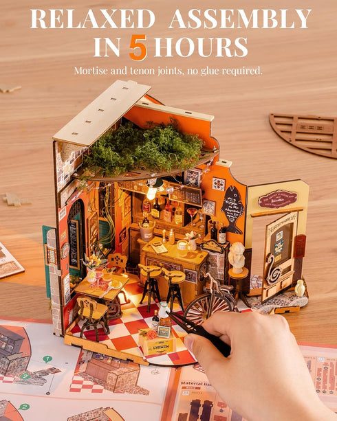 Rolife DIY Miniature House Kit for Adults, Mini Wooden Dollhouse Kit, Tiny House Diorama Building Kits-Birthday