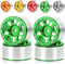 RC-Hub 4Pcs Aluminum Alloy 1.0" Micro Beadlock Wheels for 1/24 Axial SCX24, 90081, AXI00001, AXI00002 (Green)