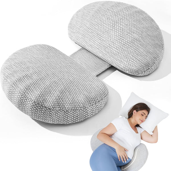 Tinkerz Pregnancy Pillow for Sleeping Memory Foam Pillow for Side Sleeper, Maternity Pillow