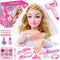 Toylink Doll Head for Hair Styling Kids Makeup Set, Blonde Bride Beauty