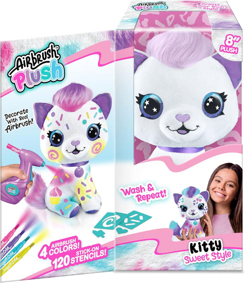 100+ 6+ Canal Toys Personalize Airbrush Plush Large Kitty! Decorate, wash, Repeat! Customize Your own Spray Art Plush