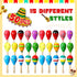 50 Pcs Mini Wooden Maracas for Kids Fiesta, 17 Designs Noisemaker for Mexican Cinco De Mayo, Luau Party, Carnivals,