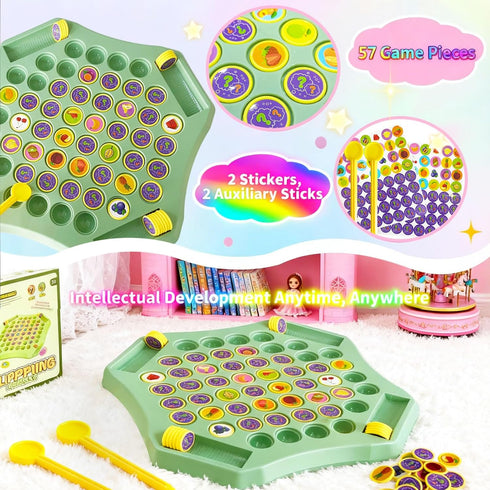 YPAI 54PCS Fruit Flip Chess Memory Chess Game, Flip Match Board Game, for Kindergarten, Family, and Party Activities