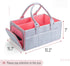 Mr. Pen Baby Diaper Caddy Organizer, Pink Inside, Portable Diaper Organizer for Changing Table, Nursery, Car, Baby Caddy
