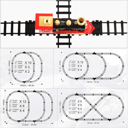 Hot Bee 1 Pcs Train Tracks Accessories, Cross Train Track Railroad Building Toy with 14 Snaps