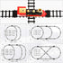 Hot Bee 1 Pcs Train Tracks Accessories, Cross Train Track Railroad Building Toy with 14 Snaps