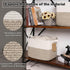Goodpick Woven Storage Basket for Shelves, Cotton Rope Dog Toy Bin, Square Baskets for Storage Shelves, Brown and