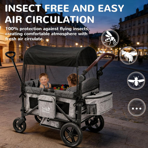 Rovique (R2/R2B Mosquito Net for Stroller Wagon, Baby Mosquito Net with Upgraded Hexagonal Mesh, Insect Protection