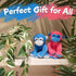 Ape Monkey Stuffed Animal Plush Toy, Soft Cute Blue Monkey for Toddlers & Kids, 7.9"